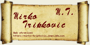 Mirko Tripković vizit kartica